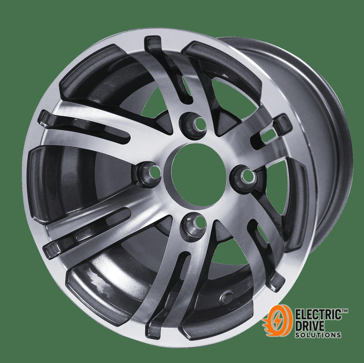 STEELENG 10-inch Bulldog Machined/Gunmetal, Mounted Set of 4 — Electric Drive Solutions