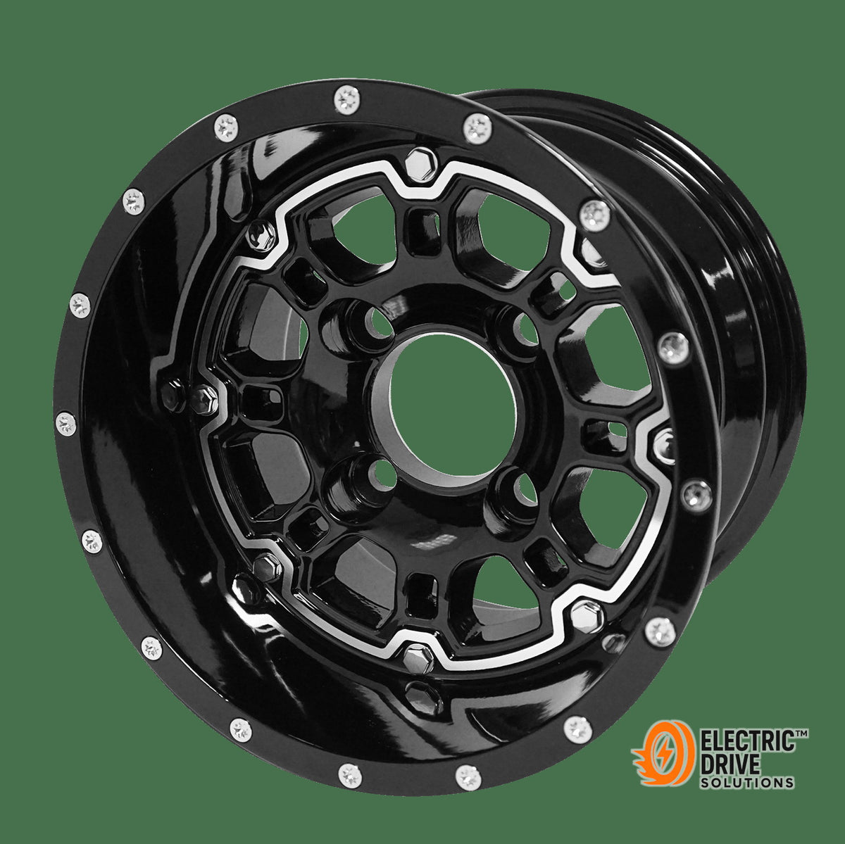 STEELENG 10-inch Panther Glossy Black, Mounted Set of 4 — Electric Drive Solutions