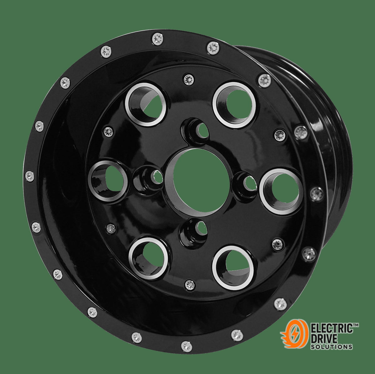 STEELENG 10-inch Pioneer Glossy Black, Mounted Set of 4 — Electric Drive Solutions