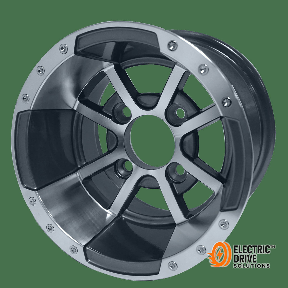 STEELENG 10-inch Storm Trooper Machined/Gunmetal, Mounted Set of 4 — Electric Drive Solutions
