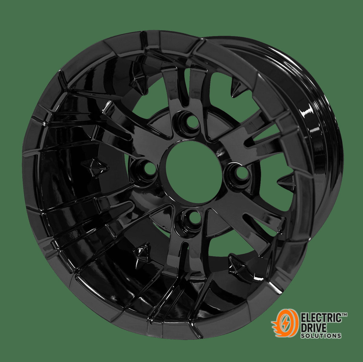 STEELENG 10-inch Vampire Glossy Black, Mounted Set of 4 — Electric Drive Solutions