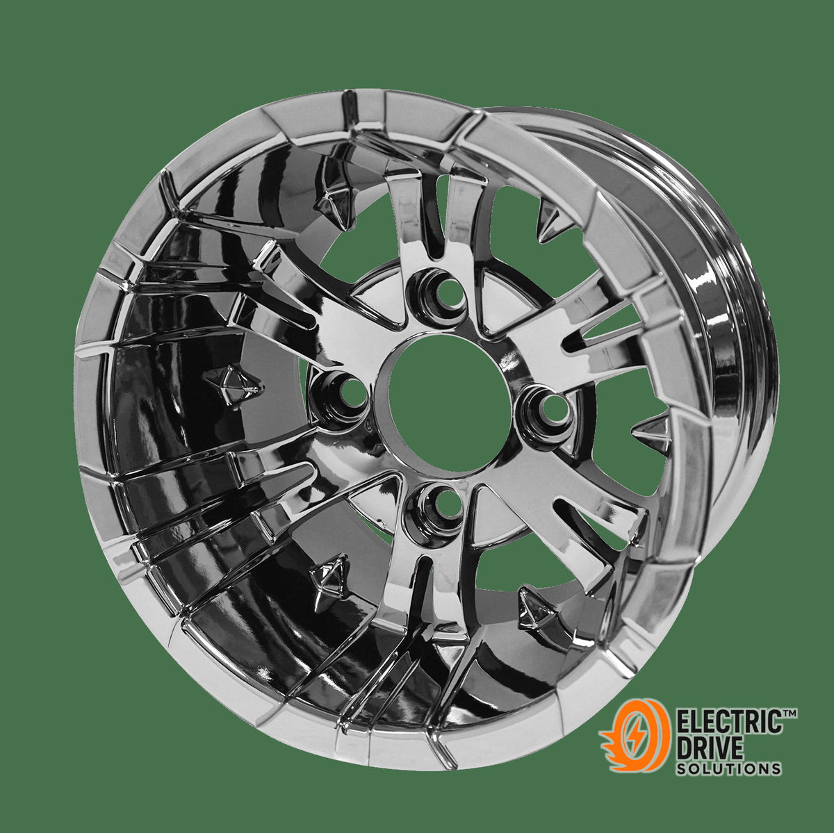 STEELENG 10-inch Vampire Chrome, Mounted Set of 4 — Electric Drive Solutions