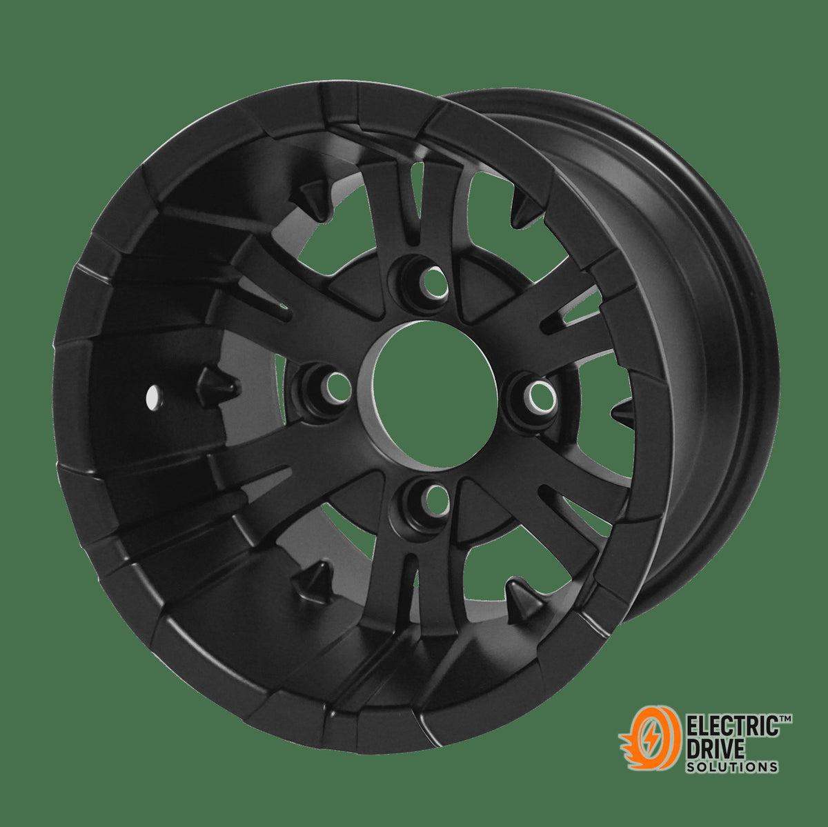 STEELENG 10-inch Vampire Matte Black, Mounted Set of 4 — Electric Drive Solutions