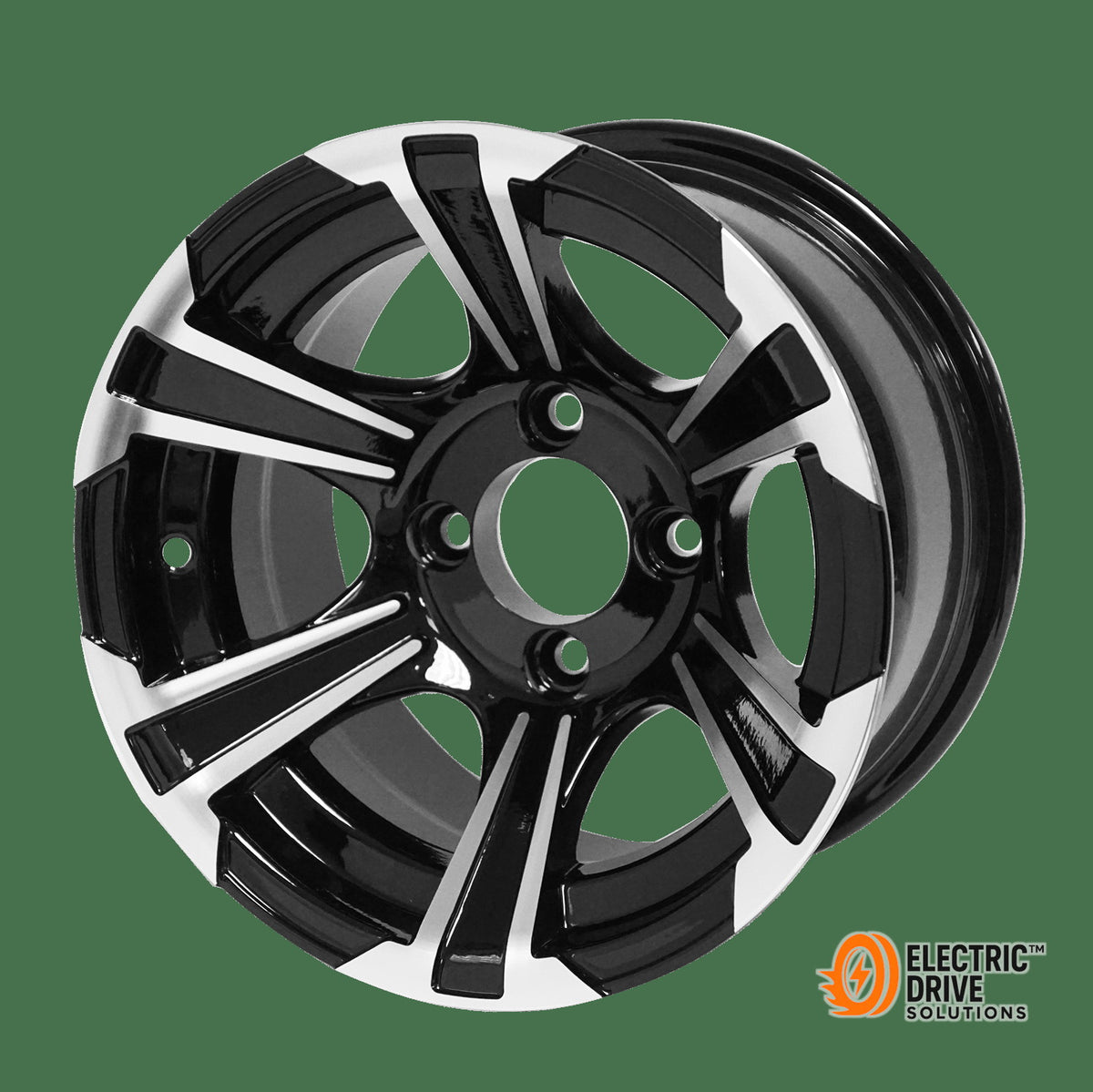 STEELENG 12-inch Blade Machined/Black, Mounted Set of 4 — Electric Drive Solutions