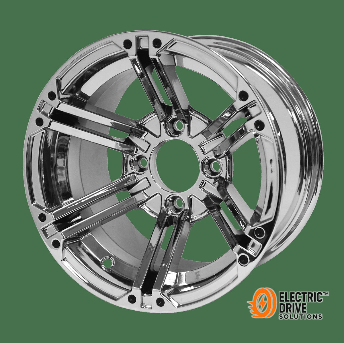 STEELENG 12-inch Terminator Chrome, Mounted Set of 4 — Electric Drive Solutions