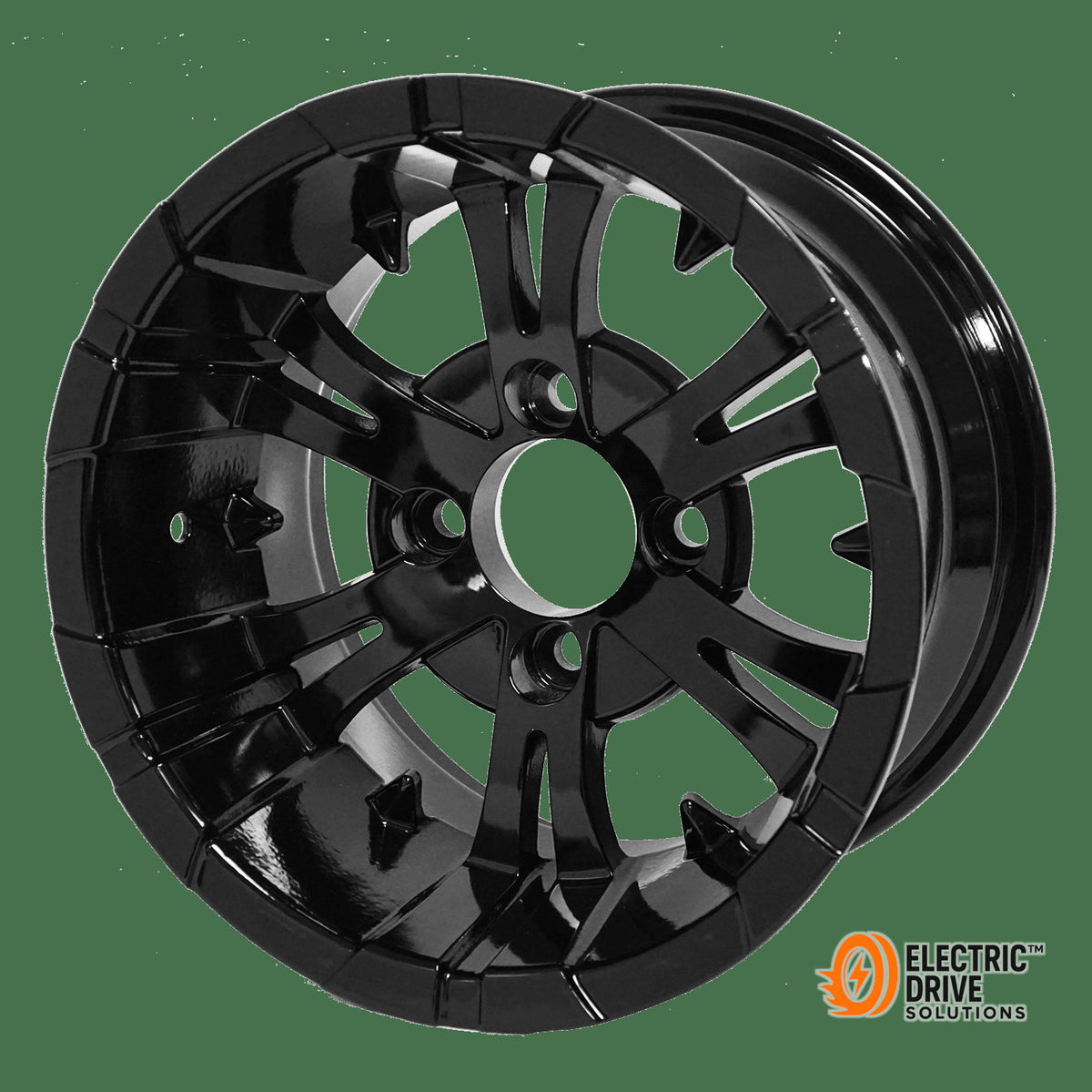 STEELENG 12-inch Vampire Glossy Black, Mounted Set of 4 — Electric Drive Solutions