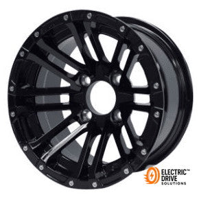 STEELENG 12-inch Lancer Glossy Black, Mounted Set of 4 — Electric Drive Solutions