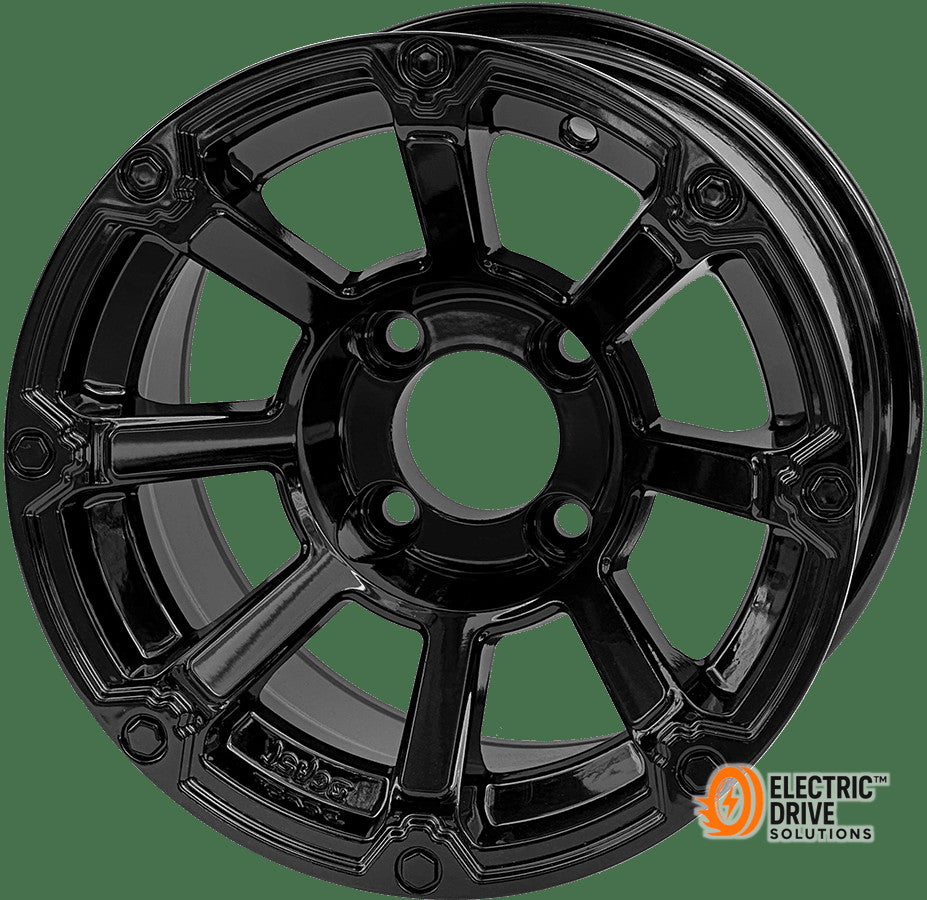 STEELENG 12-inch Cyclops Glossy Black, Mounted Set of 4 — Electric Drive Solutions