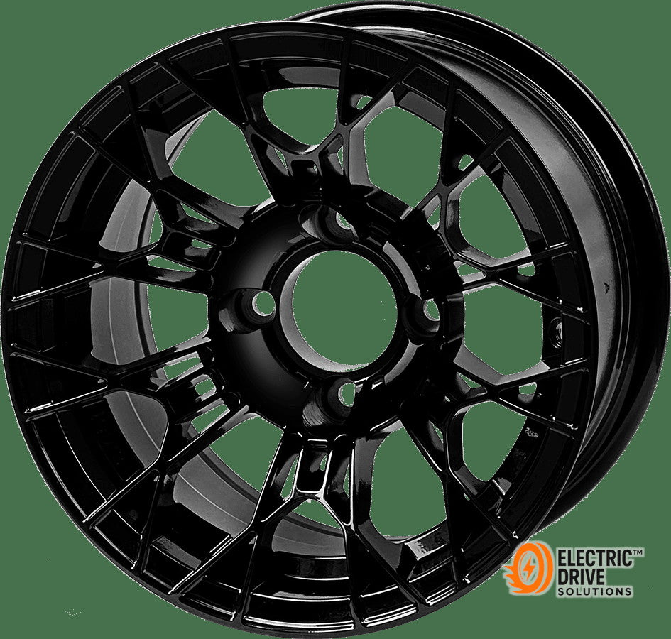 STEELENG 12-inch Tarantula Glossy Black, Mounted Set of 4 — Electric Drive Solutions