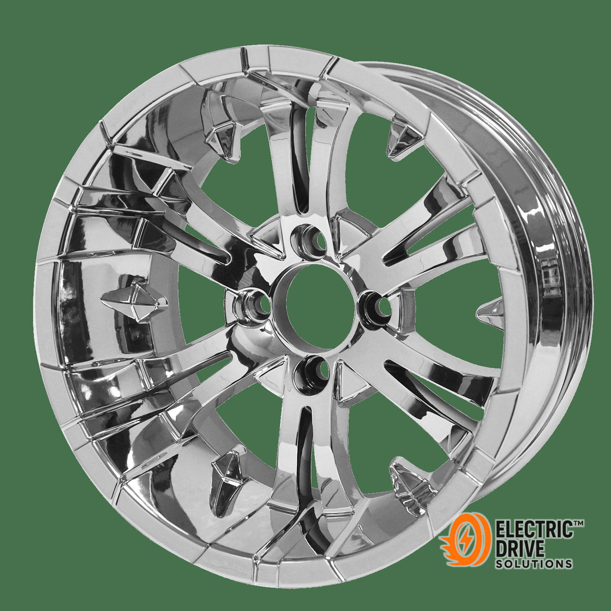 STEELENG 14-inch Vampire Chrome, Mounted Set of 4 — Electric Drive Solutions