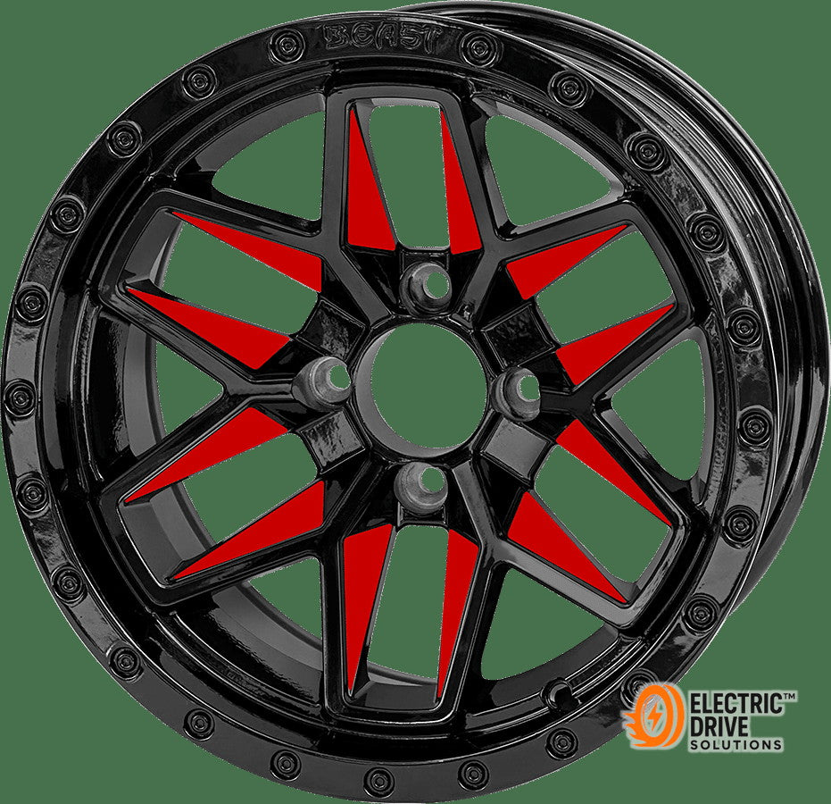 STEELENG 14-inch Red Widow, Mounted Set of 4 — Electric Drive Solutions