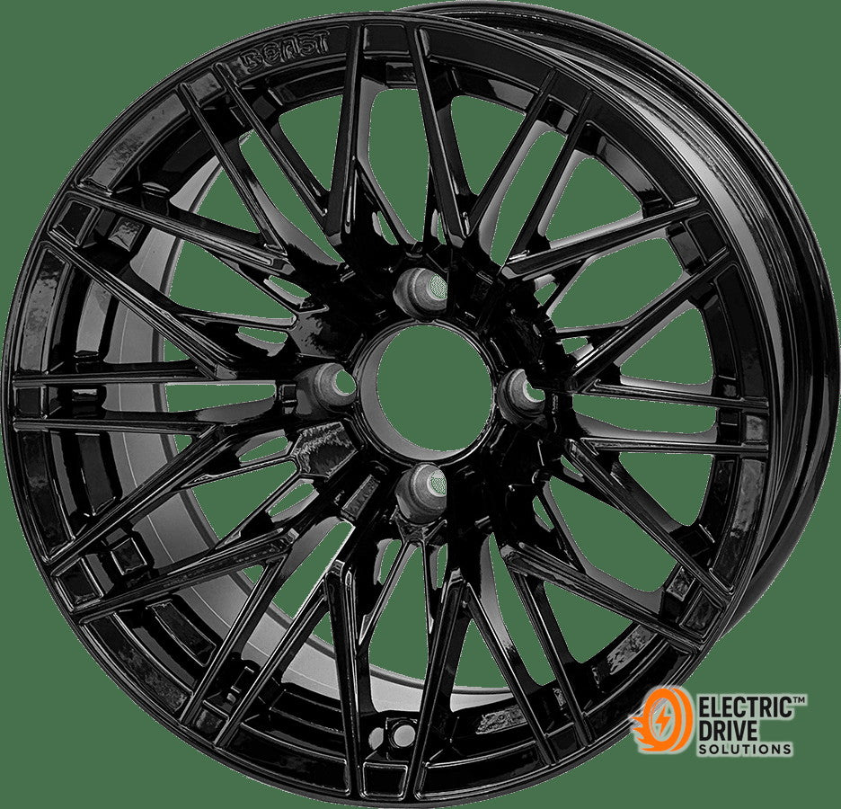 STEELENG BEAST 14-inch Hornet Glossy Black, Mounted Set of 4 — Electric Drive Solutions