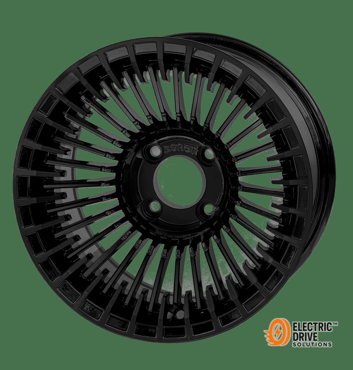 STEELENG 14-inch Piranha Matte Black, Mounted Set of 4 — Electric Drive Solutions