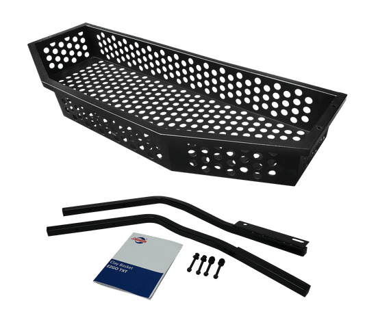 STEELENG Front Clay Basket (Cargo Basket) for EZGO TXT (1994-2013) with Mounting Brackets, part CBTX01