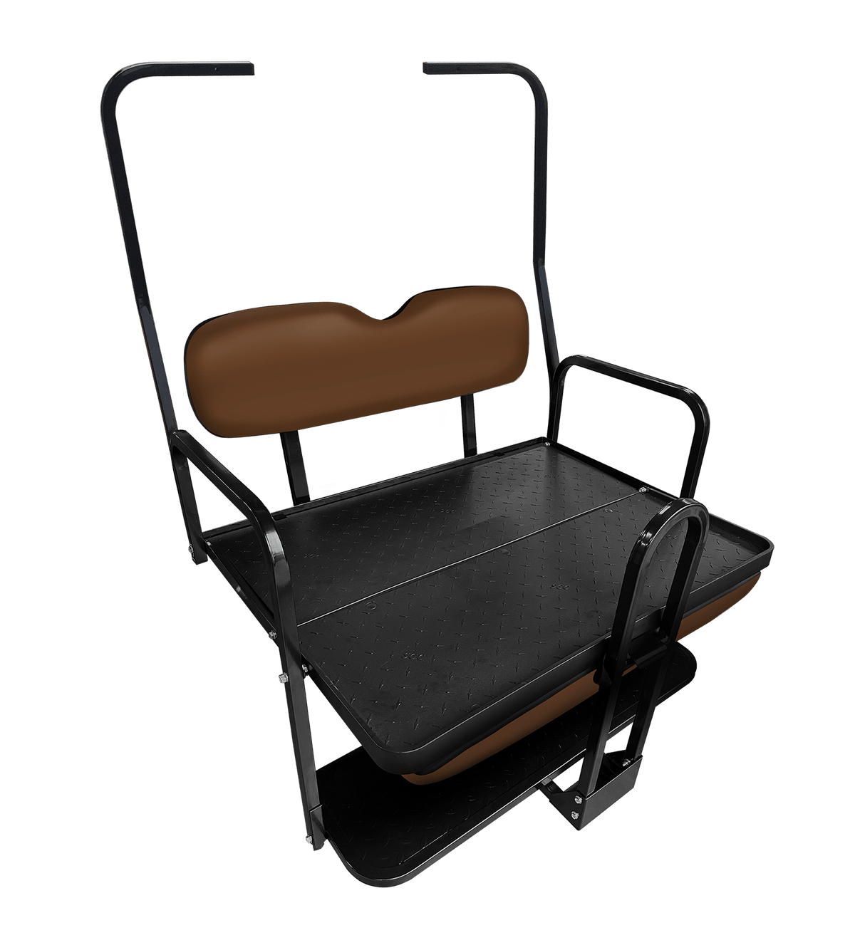 STEELENG NOMAD Rear Flip Seat, Club Car DS (1982-2000.5) with Brown Cushion Set — second view, part BNDL-SFDS08-SC0029