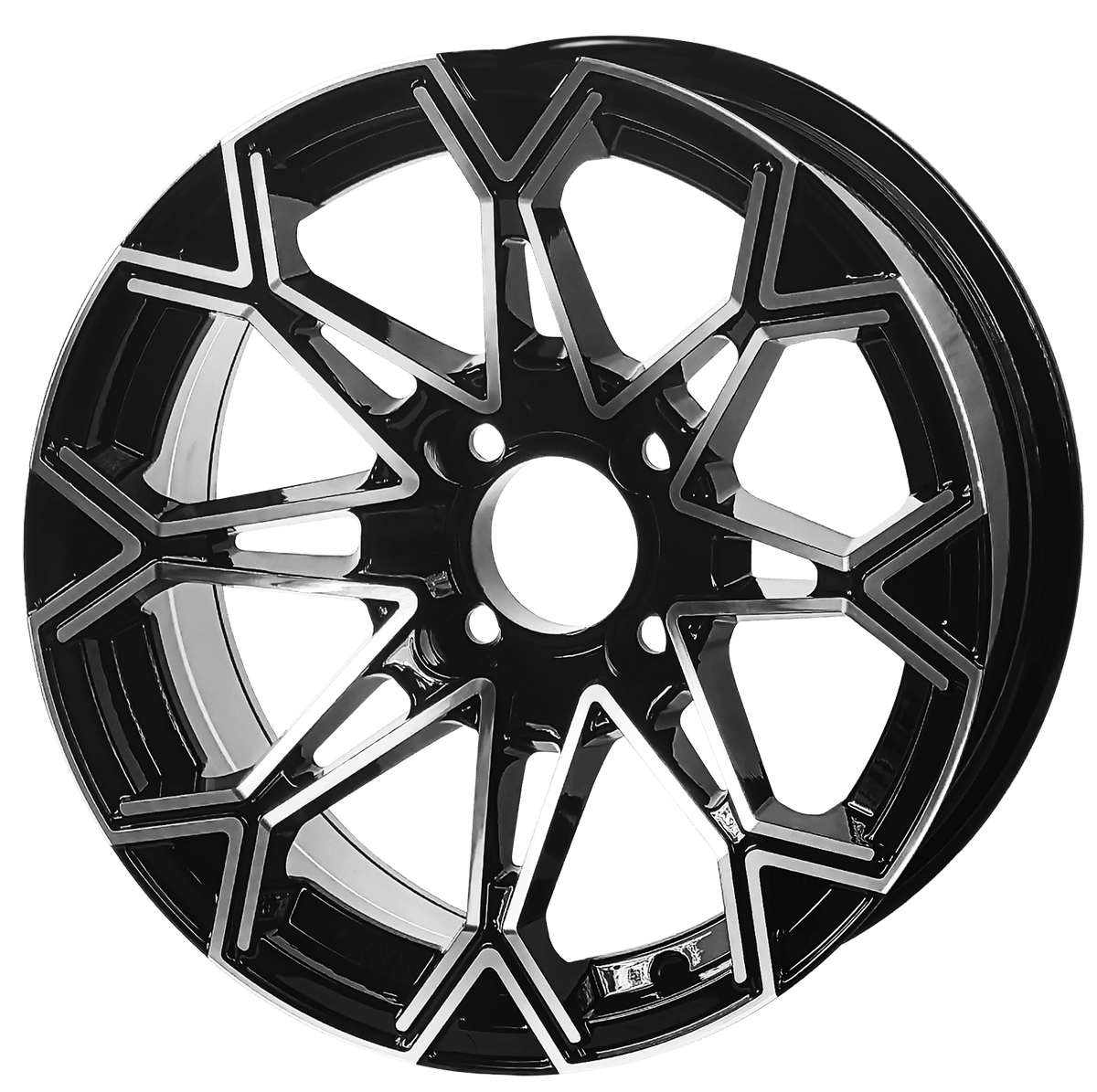 STEELENG 14-inch Thunder Machined/Black, Mounted Set of 4, part WH1457