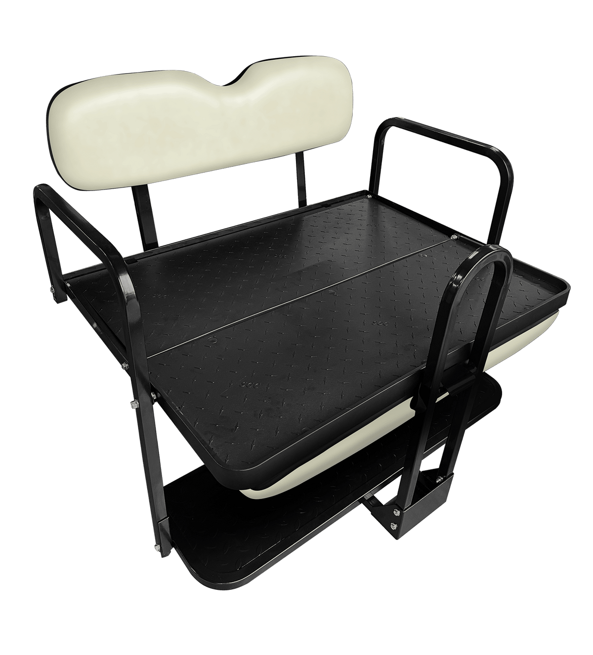 STEELENG NOMAD Rear Flip Seat, Yamaha Drive 2 with White Cushion Set, part BNDL-SFYM10-SC0023