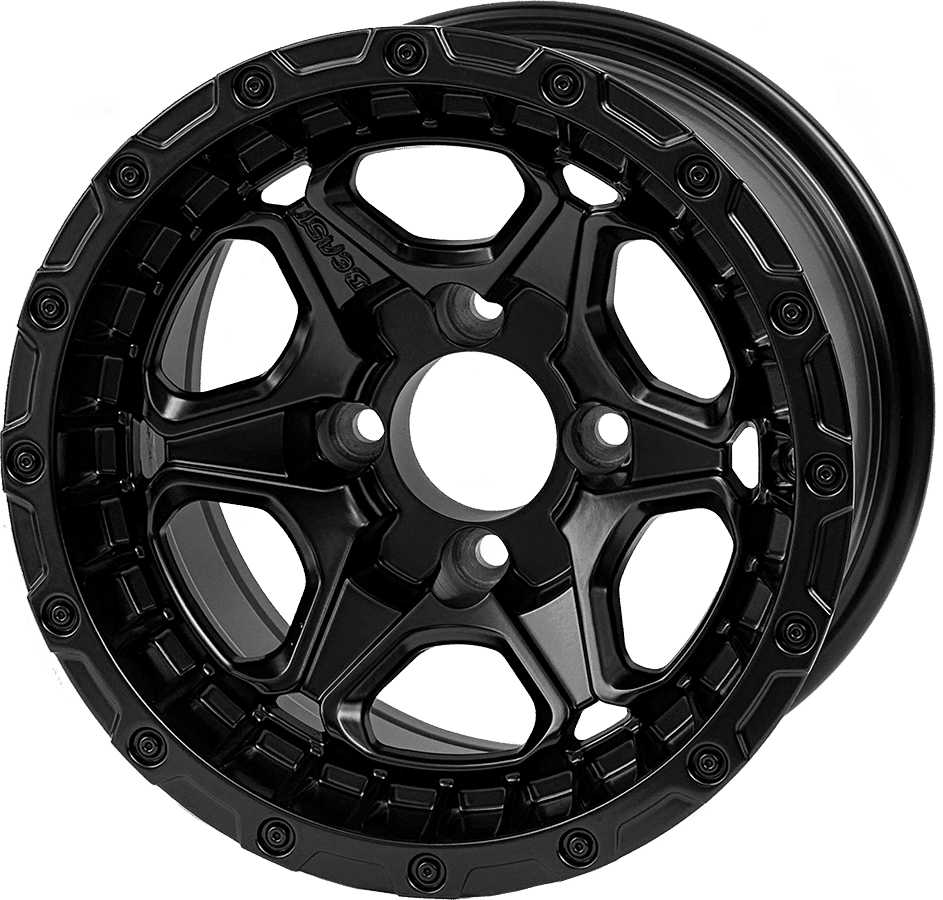 STEELENG 12-inch Grizzly Matte Black, Mounted Set of 4, part WH1265