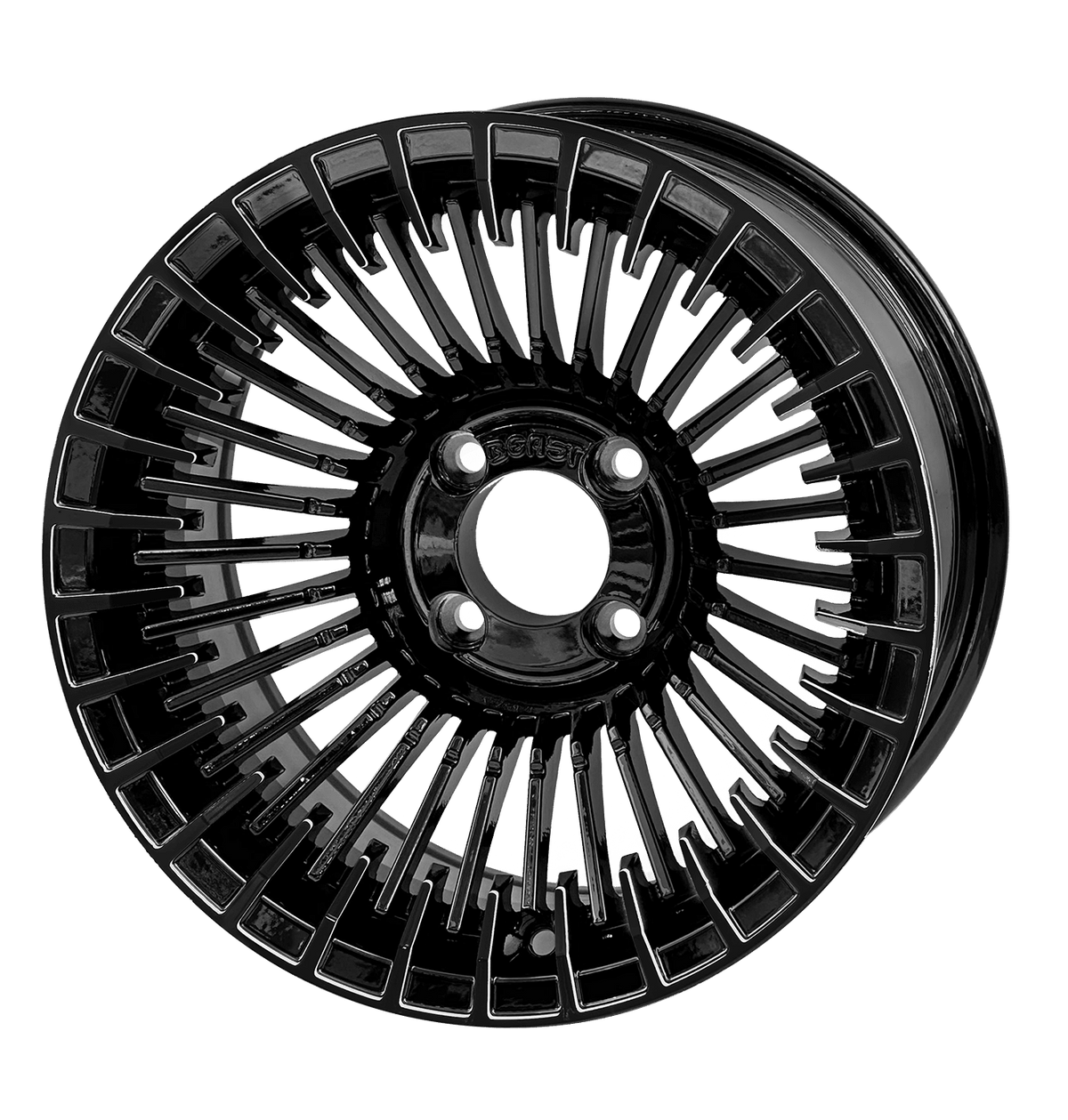 STEELENG 14-inch Piranha Glossy Black, Mounted Set of 4, part WH1454