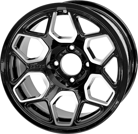 STEELENG 14-inch Yeti Machined Black, Mounted Set of 4, part WH1451