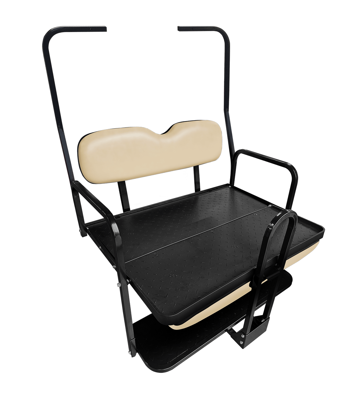 STEELENG NOMAD Rear Flip Seat, Club Car DS (1982-2000.5) with Buff Cushion Set, part BNDL-SFDS08-SC0021