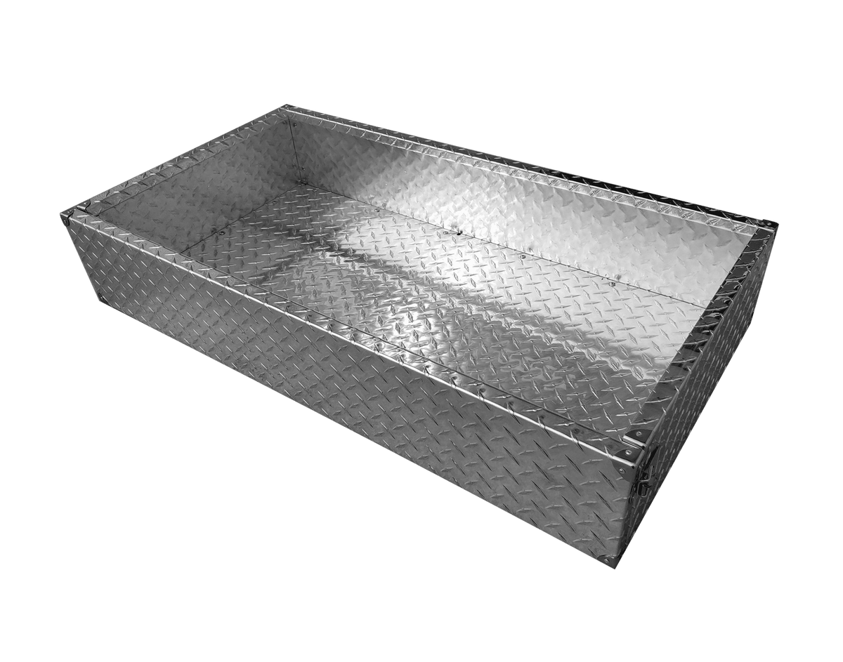 STEELENG Utility Box (Open Cargo) Aluminum Diamond Plate for Yamaha G29 (Drive), part UBYM01