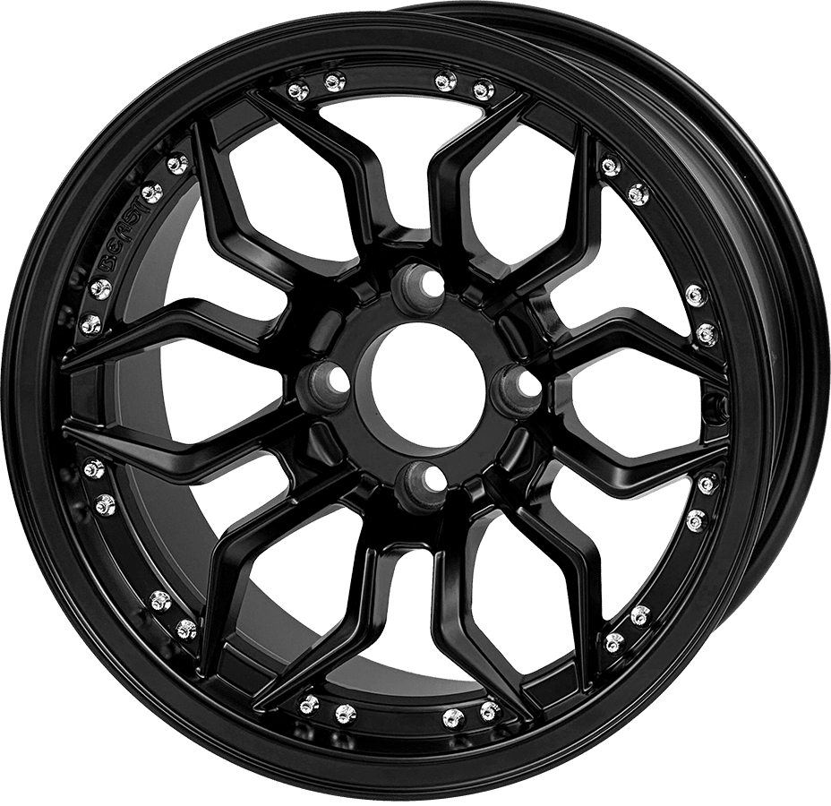 STEELENG 14-inch Scorpion Matte Black, Mounted Set of 4, part WH1445