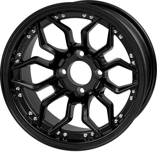 STEELENG 14-inch Scorpion Matte Black, Mounted Set of 4, part WH1445