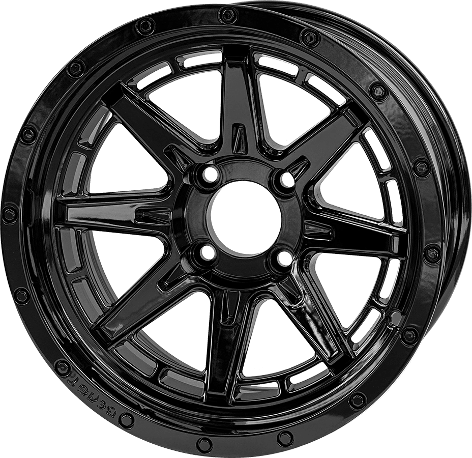STEELENG 14-inch Wolverine Glossy Black, Mounted Set of 4, part WH1447