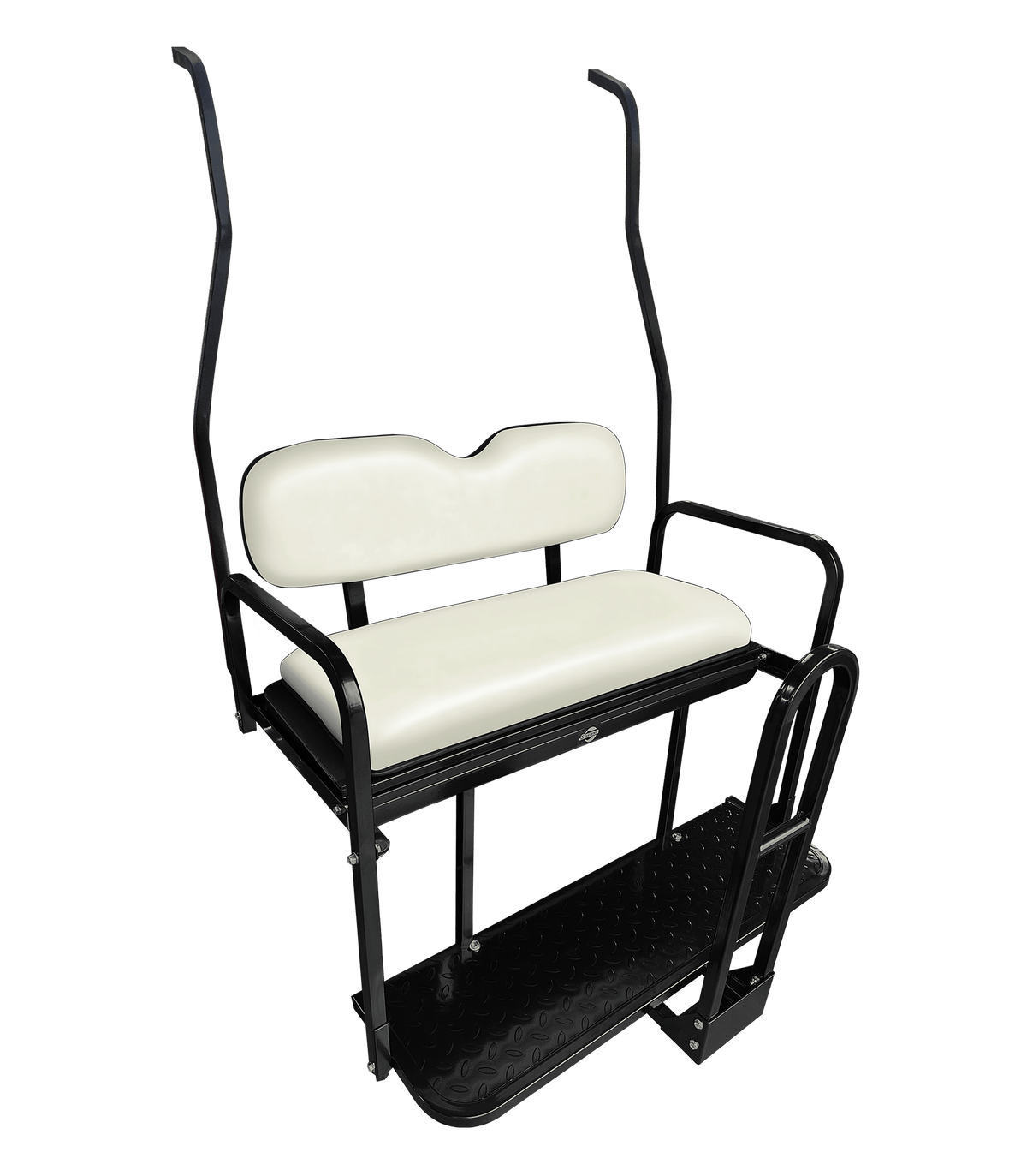 STEELENG NOMAD Rear Flip Seat, Club Car DS New Style (2000.5-2013) with Pure White — alternate view, part BNDL-SFDS09-SC0026