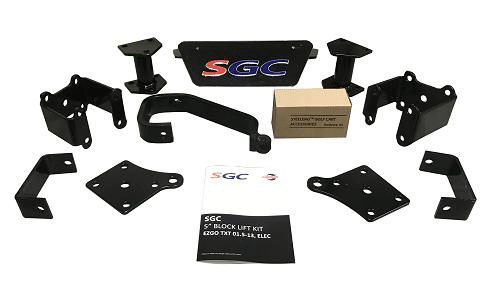 STEELENG Lift Kit, 5-inch Block for EZGO TXT/PDS (2001.5-2013) Electric, part LKTX04
