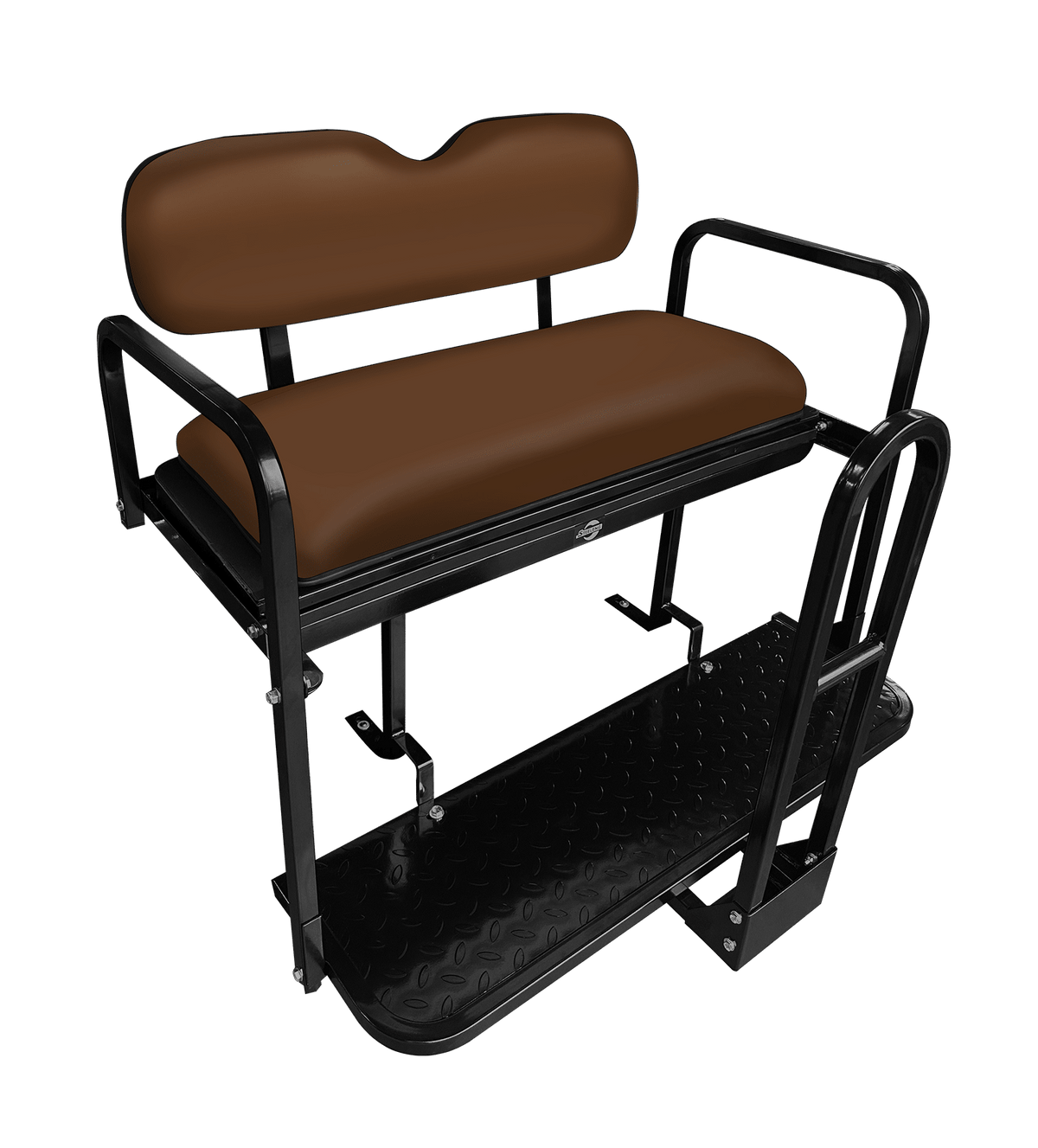 STEELENG NOMAD Rear Flip Seat, Yamaha Drive 2 with Brown Cushion Set — alternate view, part BNDL-SFYM10-SC0029