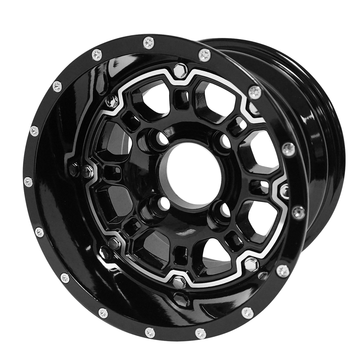 STEELENG 10-inch Panther Glossy Black, Mounted Set of 4, part WH1007