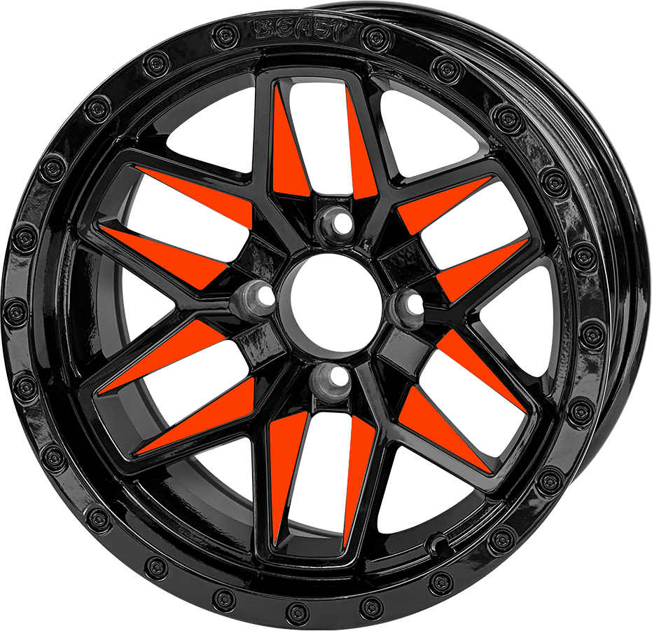 STEELENG 14-inch Orange Widow, Mounted Set of 4, part WH1434