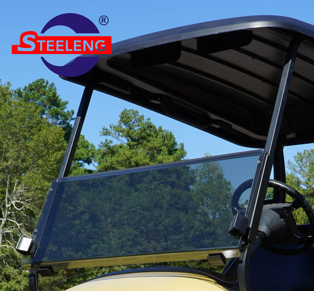 STEELENG Windshield Tinted Foldable for Club Car Precedent/Tempo/Onward (2004-up) — second view, part WSPR01