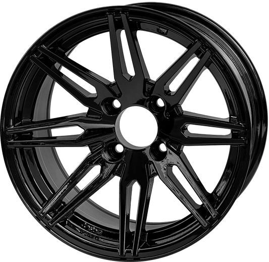 STEELENG 14-inch Lynx Glossy Black, Mounted Set of 4, part WH1437