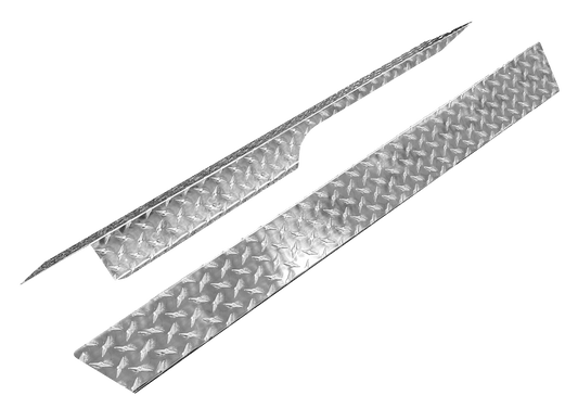 STEELENG Rocker Panels Polished Aluminum Diamond Plate for Club Car Tempo (2004-up) (Set of 2), part RPTP01