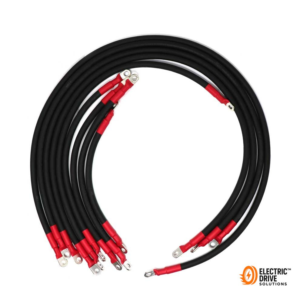 2 AWG Cable Set for 12V Club Car Batteries — Electric Drive Solutions