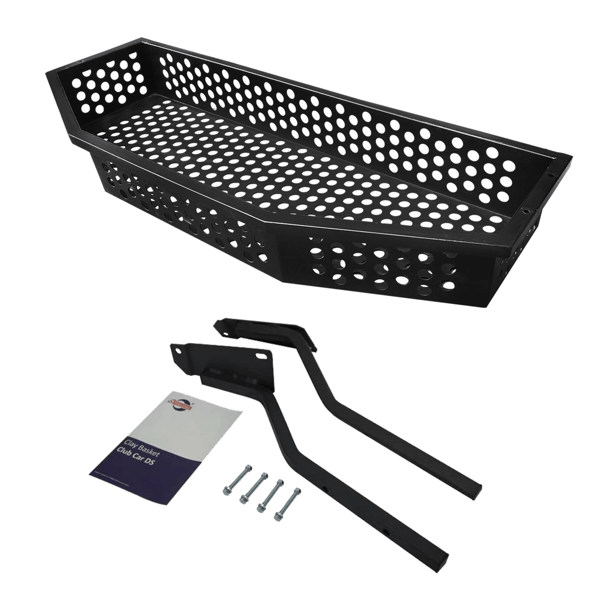 STEELENG Front Clay Basket (Cargo Basket) for Club Car DS with Mounting Brackets, part CBDS01