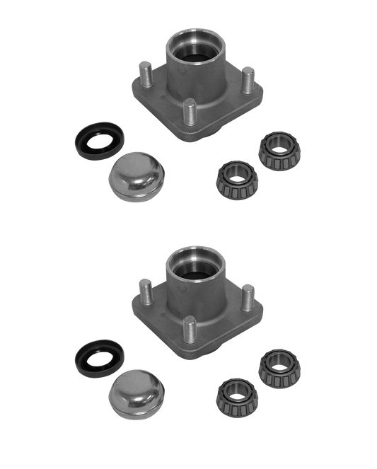 STEELENG Front Wheel Hub Kit w/Bearing Seals for Club Car DS (1982-2002), part FHDS01