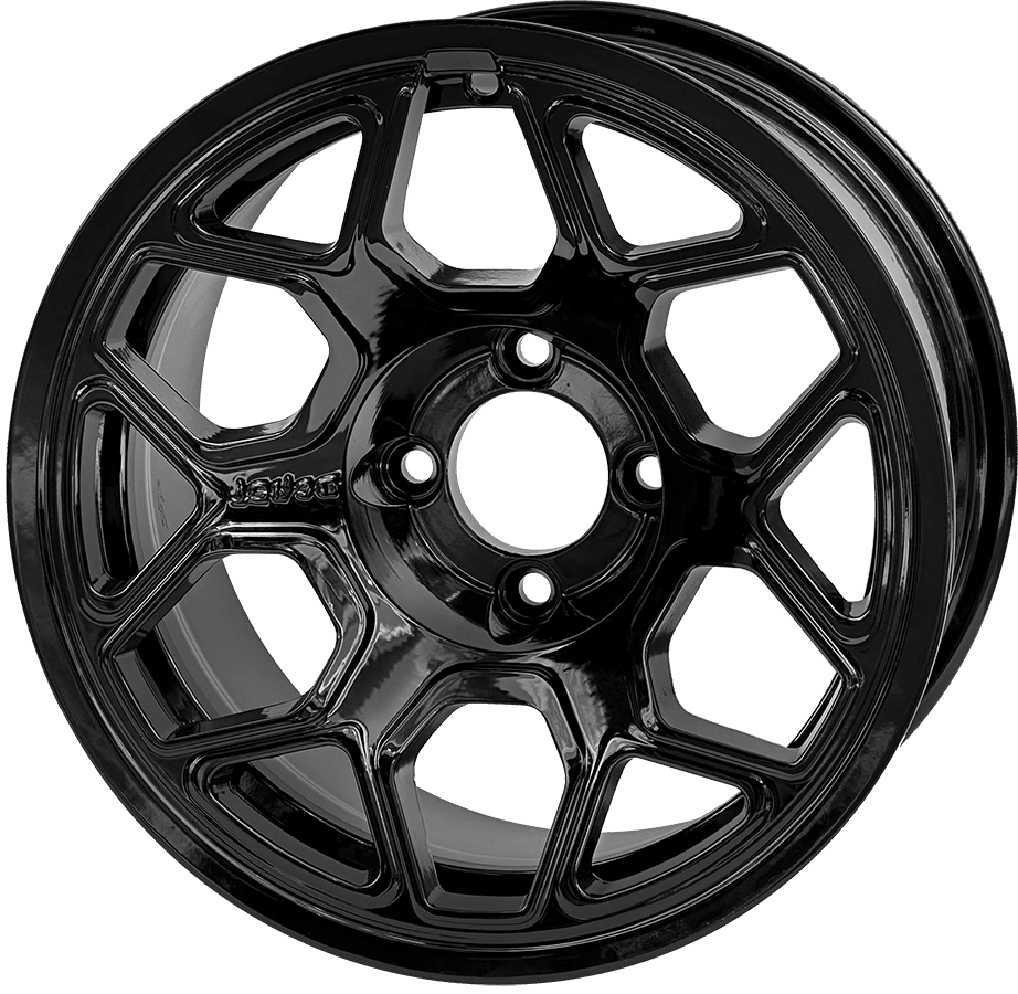 STEELENG 14-inch Yeti Glossy Black, Mounted Set of 4, part WH1450