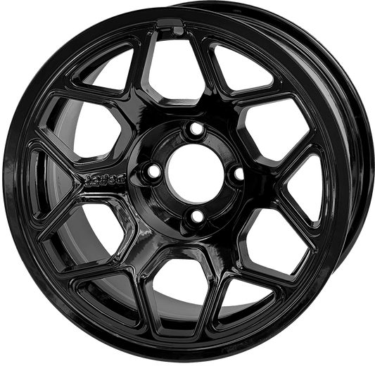 STEELENG 14-inch Yeti Glossy Black, Mounted Set of 4, part WH1450