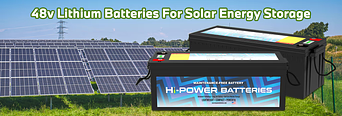 48V 200Ah Hi-Power lithium golf cart battery side view