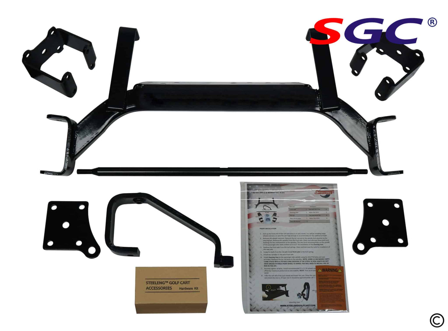 LKTX07  SGC Lift Kit - 6" Drop Axle kit for EZGO TXT (2001.5-2022) Electric