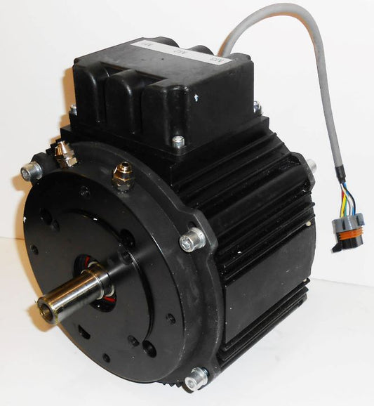 Motenergy ME1302 PMAC water-cooled 96 V class electric motor — front view