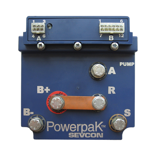 Sevcon 632P44536 24/48V PowerPak pump controller for industrial lift trucks and construction equipment; control unit for hydraulic pump motor applications